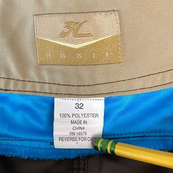 Hobie Vintage Swim Trunks Shorts Mens Sz 32 Unlined Brown Tan Blue - Picture 5 of 10